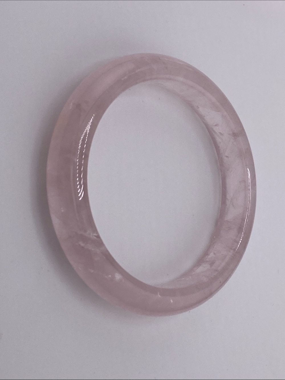 Natural Rose Quartz Crystal Bangle Bracelet - The Gem Studio size 57.4mm - Picture 5 of 9